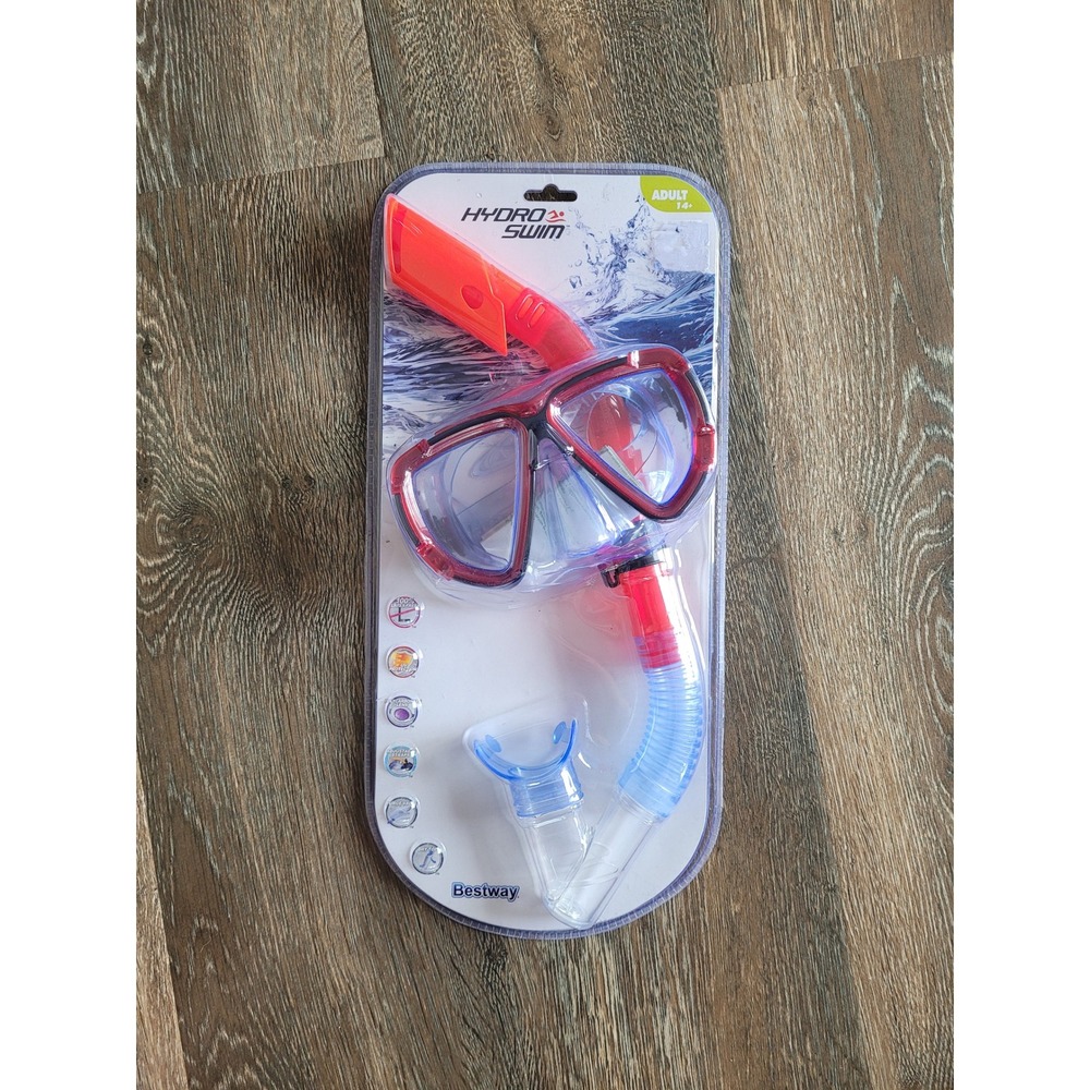 Hydro‎ Swim Snorkel Set Adult Size 14+ Bestway Mask Snorkeling Dive #1